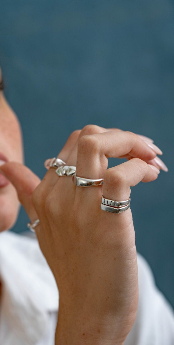 Women's Sterling Silver Signet Ring