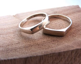 Kleiner Siegelring, Sterling Silber Siegelring, Minimalist Ring, Minimalistischer Ring, Feiner Ring Silber, Minimalistischer Ring