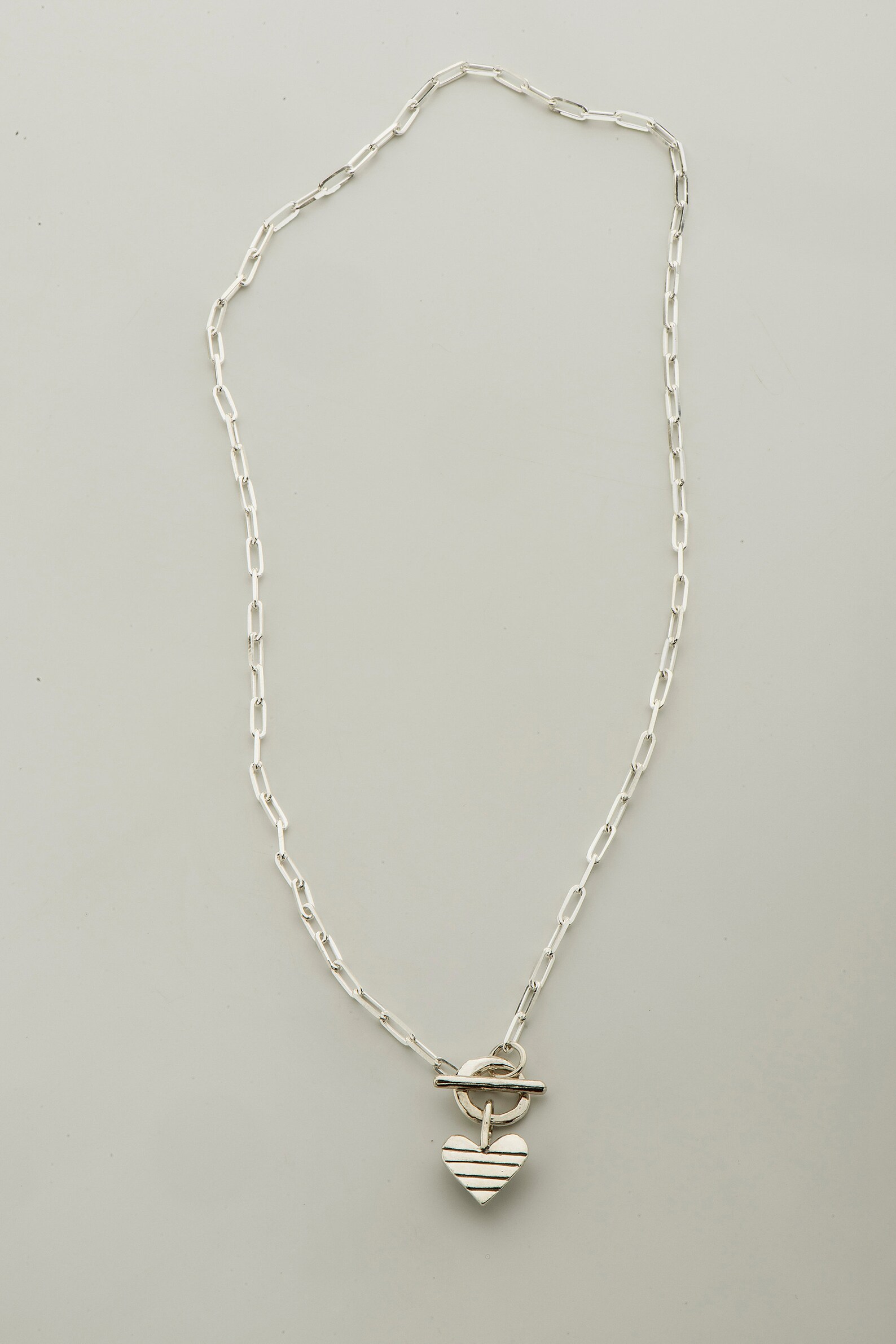Silver Heart Choker
