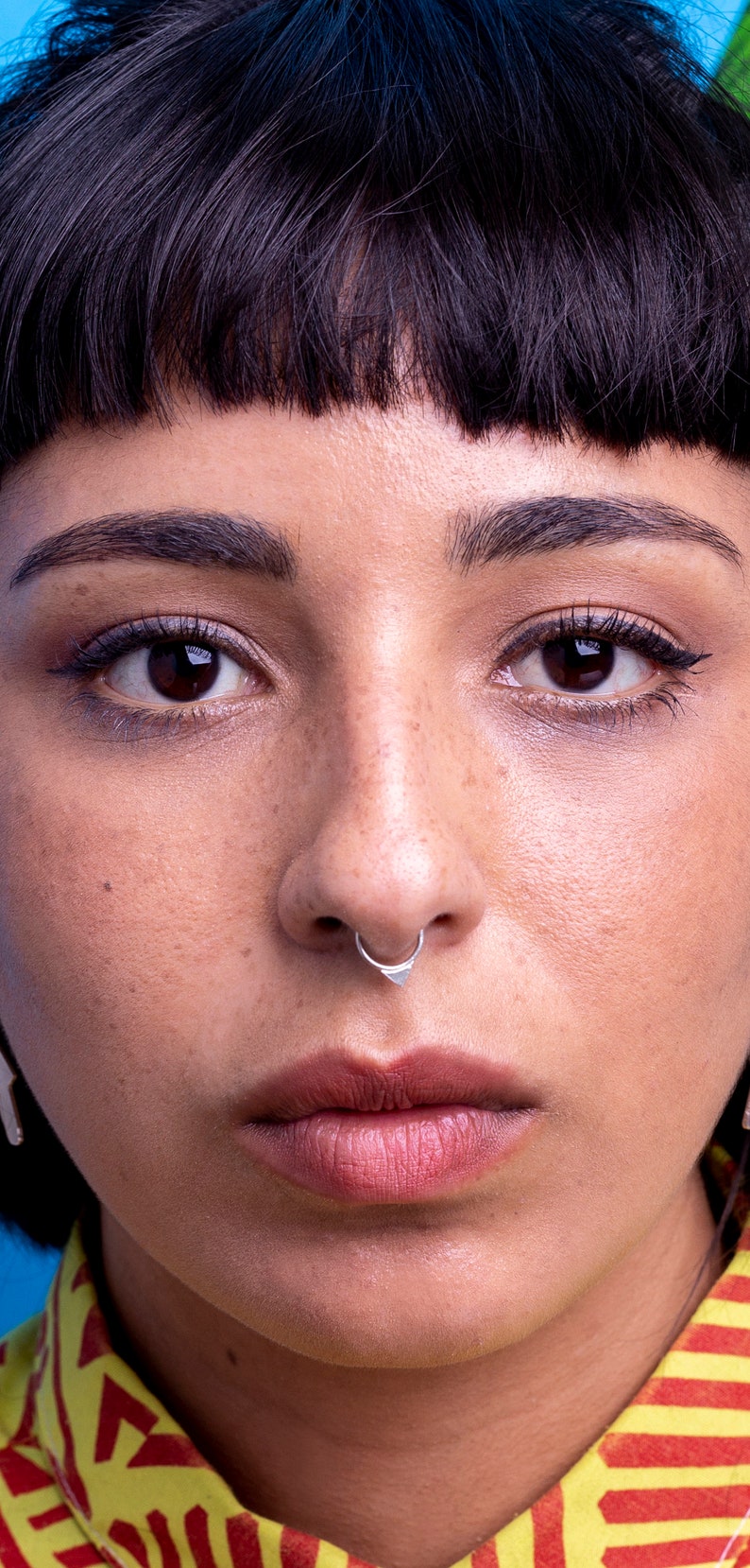 Indian septum Tribal septum Gold septum Indian nose ring Triangle hoop Unique septum Triangle septum jewelry Silver septum