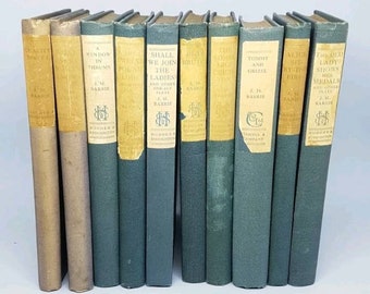 10 Antique JM Barrie Book Collection Hardback VGC Plays Work 1 First Edition 