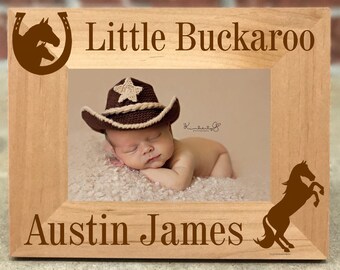 Personalized Baby Picture Frame Cowboy Baby Decor Little Etsy