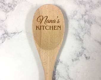 Nana's Kitchen Spoon, Gift for Nana, Unique Gift for Nana, Nana Birthday Gift, Nana Floral Gift, Nana Keepsake Gift, Christmas Gift
