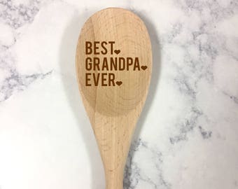 Cuchara personalizada "El mejor abuelo del mundo", regalo para el abuelo, cuchara para galletas del abuelo, regalo para panadero, cuchara para el abuelo, Día del Padre