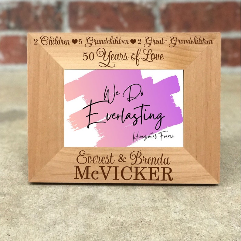 Personalized Anniversary Picture Frame Anniversary Keepsake Etsy