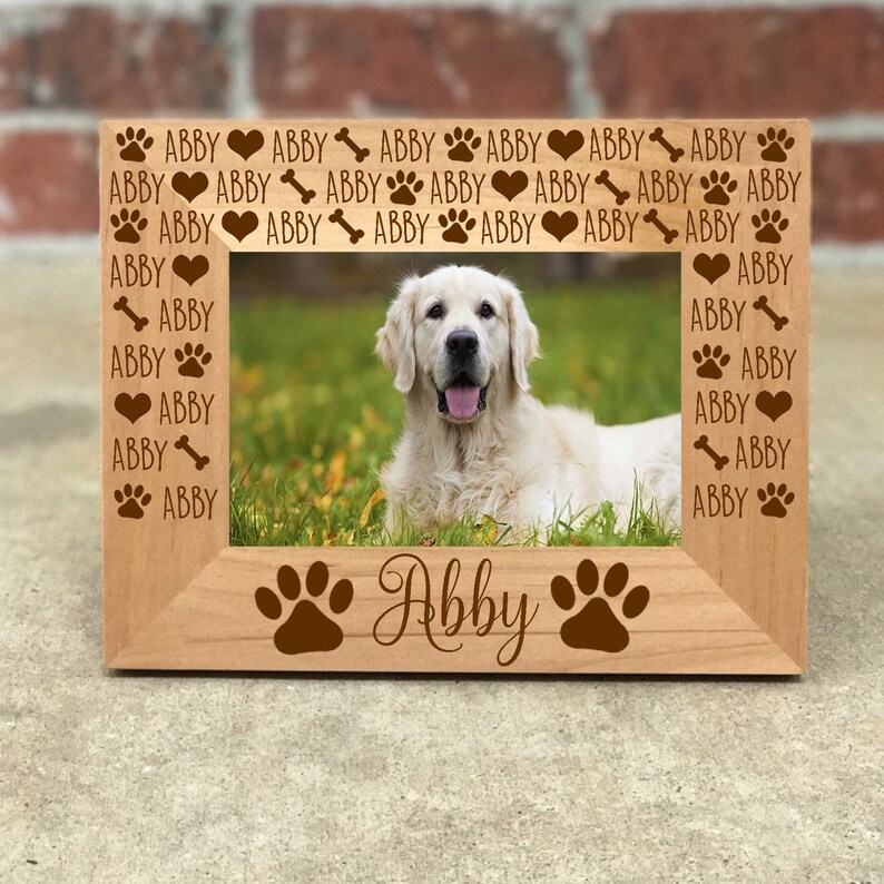 Personalized Dog Picture Frame Fur Baby Gift For Pet Lover Image 0