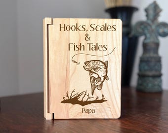 Personalized Fishing Memories Small Photo Album, Fish Tales Themed Photo Album, Fish Stories Keepsake, Decor for Camp