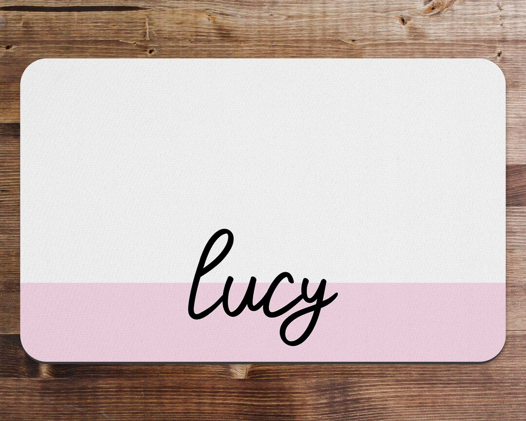 Minimalist Pet Food Place Mat, Pink Dog Food Placemat, Cat Food