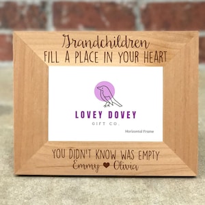 Grandchildren Picture Frame, Grandparent Picture Frame, Gift for Grandparents, Gift for Grandpa, Grandchildren Gift, Keepsake Frame Gift