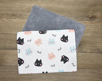 Microfiber Lined Cleaning Cloth, Personalized Cat Themed Touch Screen, Phone and glass Lens Cleaning Wipe