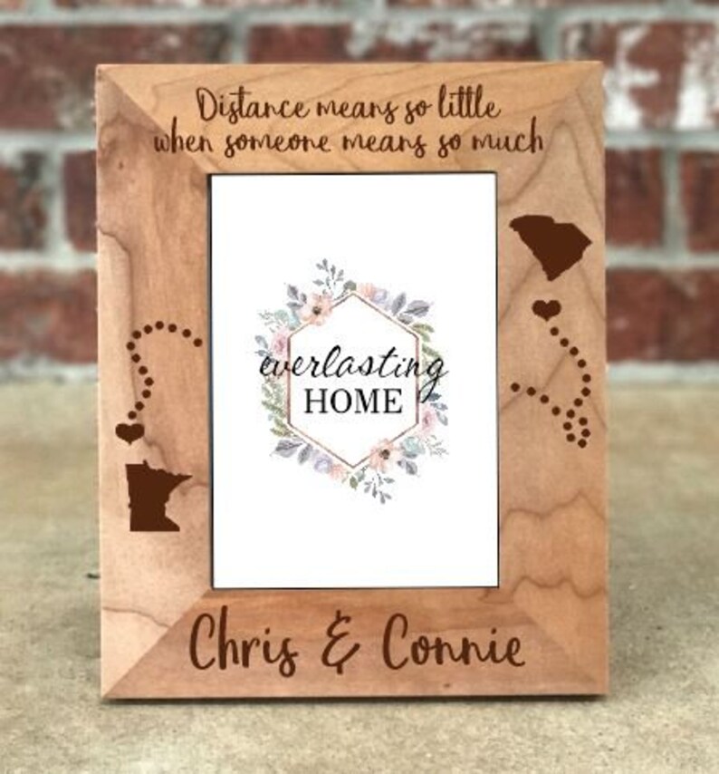 Long Distance Relationship Picture Frame Gift for Boyfriend Etsy