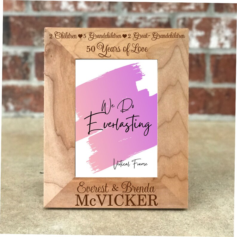 Personalized Anniversary Picture Frame Anniversary Keepsake Etsy