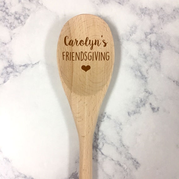 Personalized Friendsgiving Wooden Spoon, Friendsgiving Gift, Thanksgiving Spoon, Friendsgiving Spoon, Friendsgiving, Fall Wooden Spoon