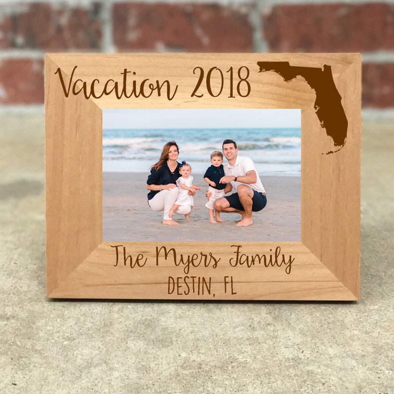 Personalized Family Vacation Picture Frame Keepsake Image 0