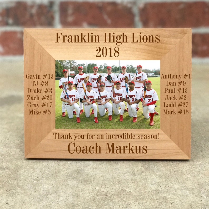 Personalized Baseball Coach Frame Gift for Baseball Coach Etsy