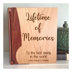 Personalized Family Photo Album, Best Daddy Gift, Lifetime of Memories with Dad, Vacation Keepsake Album, Adventures and Memories Album image 1