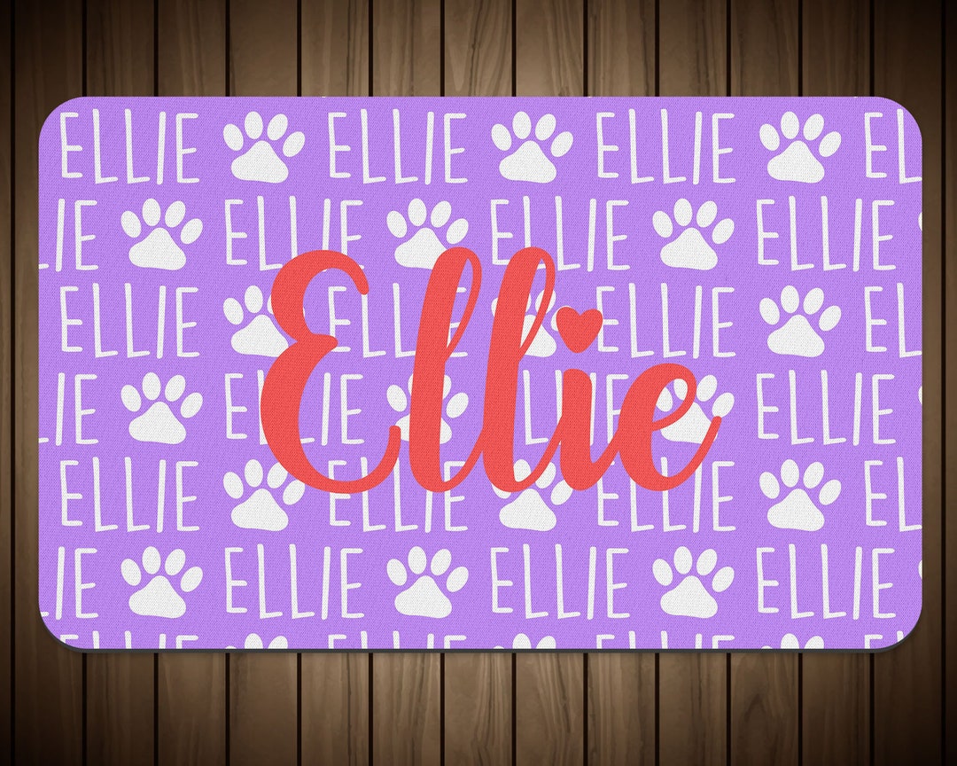 Personalized Pet Food Placemat Pet Food Mat Dog Placemat Etsy