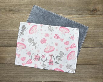 Microfiber Lined Cleaning Cloth, Personalized Ballerina Themed Touch Screen, Phone and glass Lens Cleaning Wipe