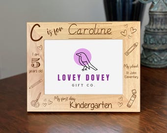 Personalized First Day of School Wooden Picture Frame, My 1st Day of School Wood Frame, Back To School Photo Frame, Grade Level Photo Frame