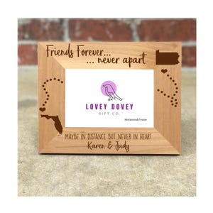 Personalized FRIENDS FOREVER Picture Frame, Gift for Friend, Long Distance Friendship, Friendship Frame, Birthday Gift, Keepsake frame