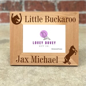 Personalized baby Wooden picture frame, Cowboy Baby Decor, Little Cowboy Frame, Western Nursery Decor, Baby shower gift, Cowboy Nursery