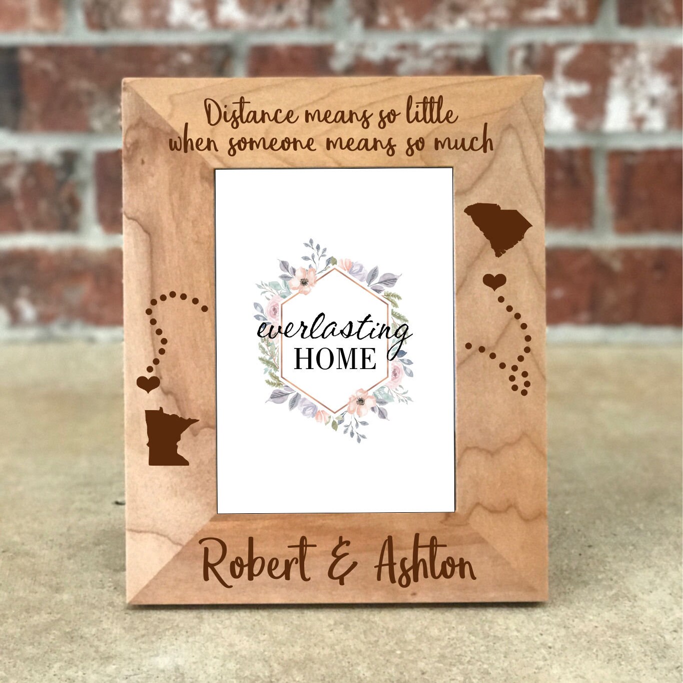 Long Distance Relationship Picture Frame Gift for Boyfriend Etsy