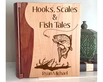 Personalized Fishing Memories Photo Album, Fish Tales Themed Photo Album, Fishing Memories Fish Stories Memories Photo Album, Decor for Camp