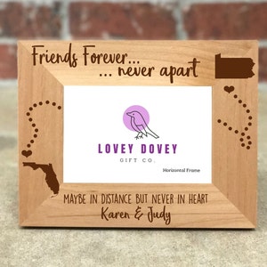 Personalized FRIENDS FOREVER Picture Frame, Gift for Friend, Long Distance Friendship, Friendship Frame, Birthday Gift, Keepsake frame