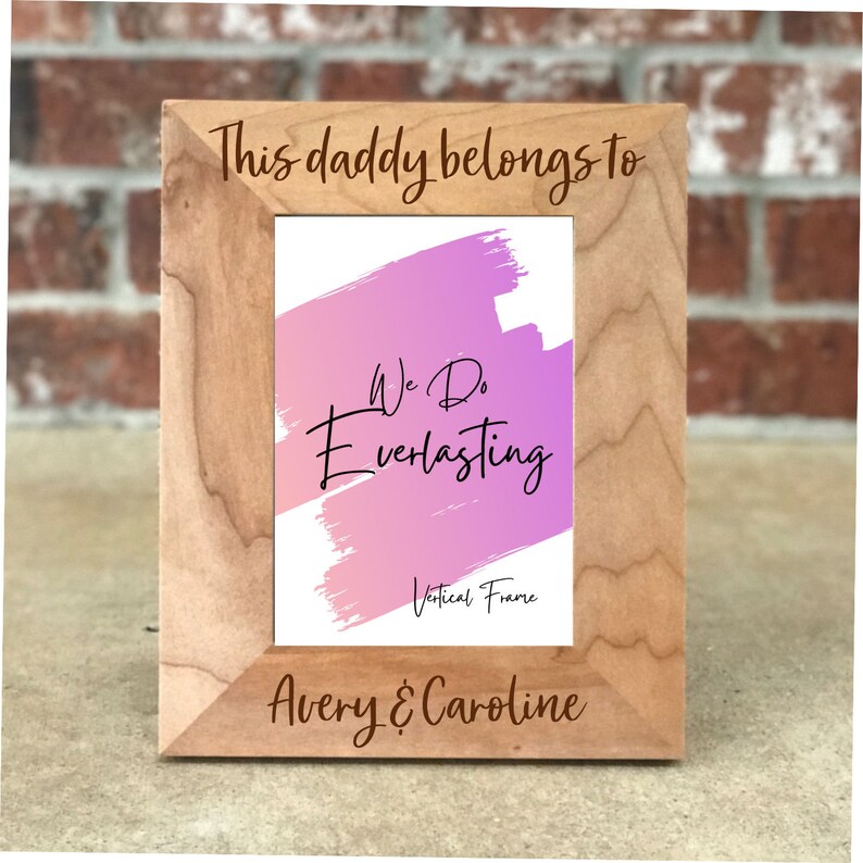 This Daddy Belongs to Picture Frame Father's Day Gift Etsy