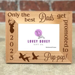 Only the Best Dads Get Promoted to Grandpa Picture Frame, Grandparent Picture Frame, Father's Day, Gift for Grandpa, Pregnancy Announcement