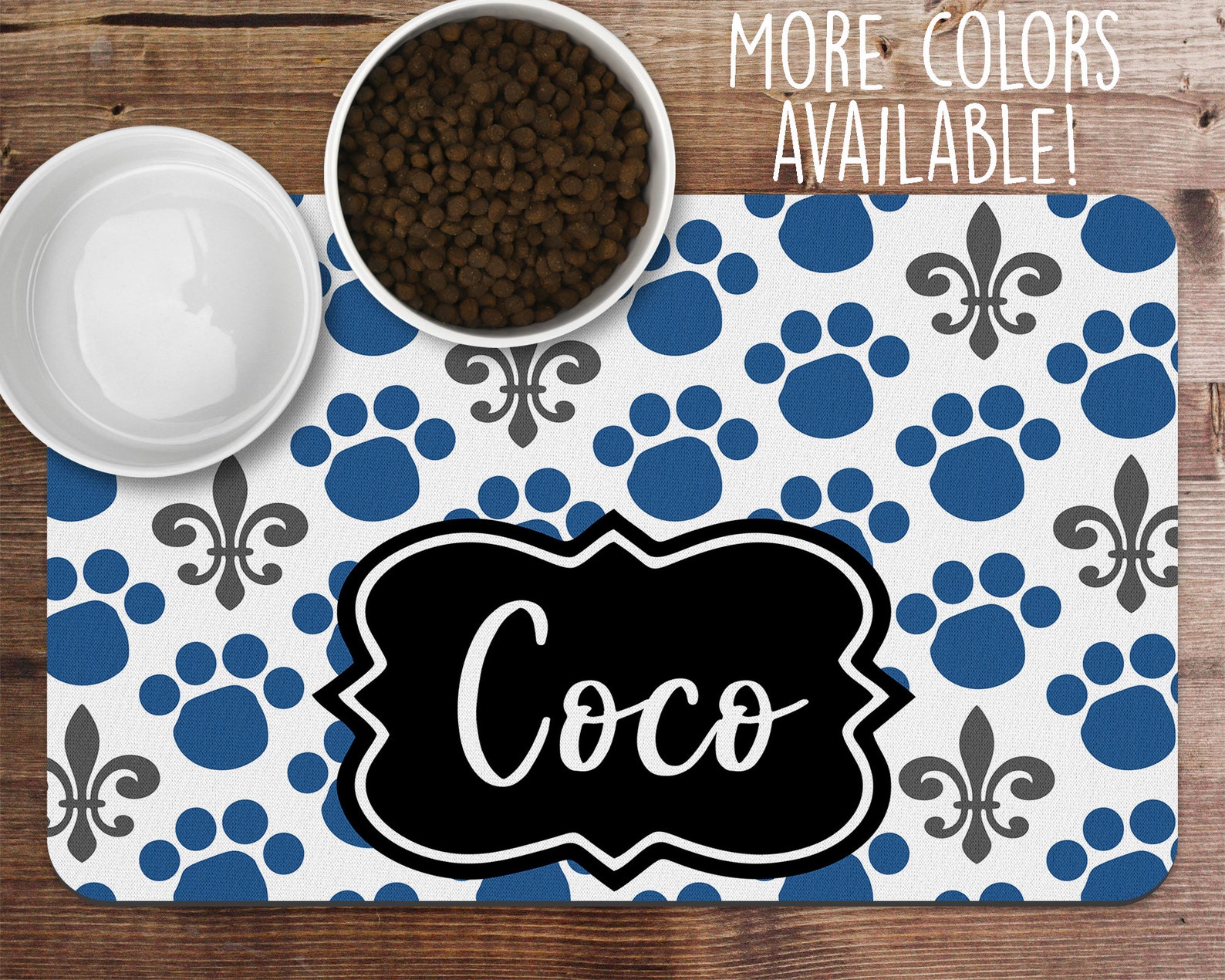 Personalized Pet Food Placemat Pet Food Mat Dog Placemat Etsy