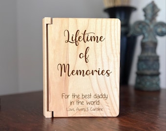 Personalized Family Small Photo Album, Best Daddy Gift, Memories with Dad, Vacation, Adventures and Memories Keepsake Album