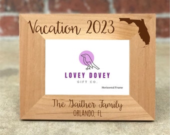 Florida Family Vacation Picture Frame, Florida Vacation Keepsake Frame, Florida Vacation Memory Frame, Birthday Gift, Florida Girls Trip