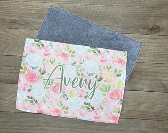 Microfiber Lined Cleaning Cloth, Personalized Floral Touch Screen, Phone and glass Lens Cleaning Wipe