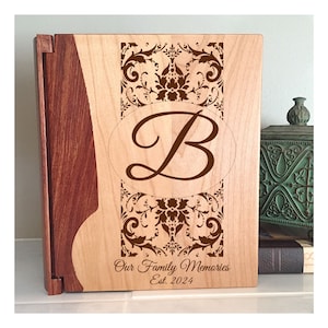 Wooden Photo Album, Personalized Photo Album, Rustic Home Decor, Decorative Photo Album, Family Memory, Wedding Gift, House Closing Gift