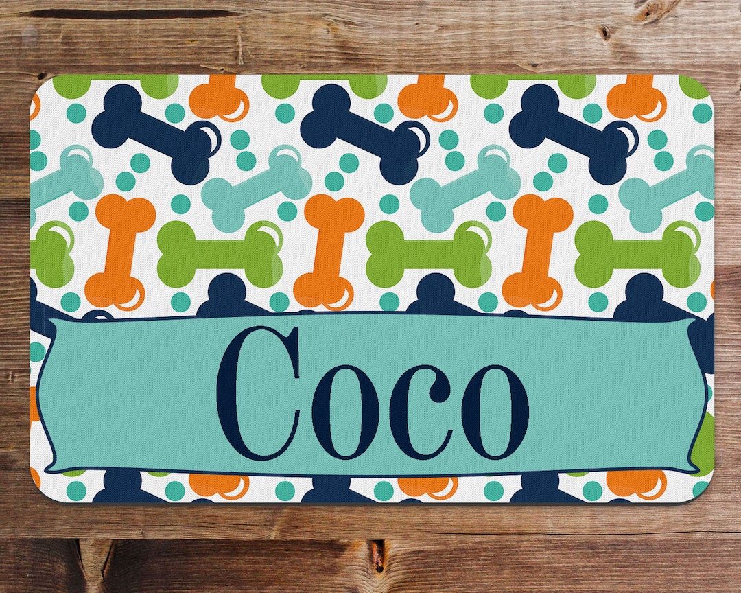 Personalized Pet Food Placemat Pet Food Mat Dog Placemat Etsy