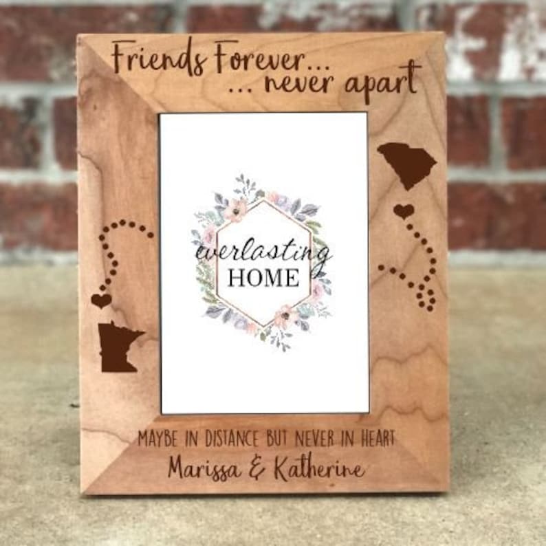 Personalized Best Friends Picture Frame Gift for Friend Long Etsy