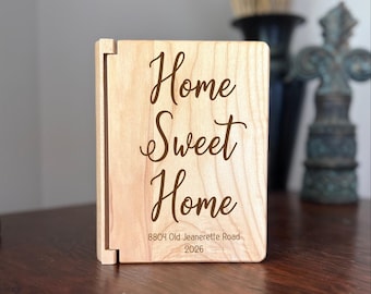 Home Sweet Home Small Photo Album, Photo Album with Address, Home Renovation, Newlywed Gift, Housewarming Gift, House Closing Gift, New Home