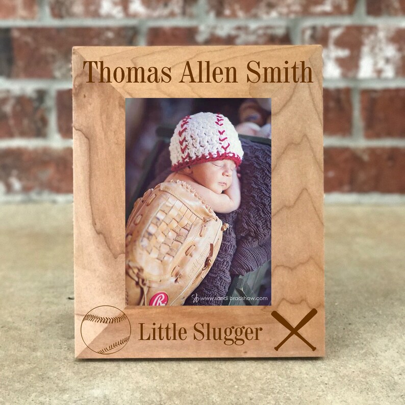 Personalized Baby Picture Frame Baseball Nursery Decor Etsy