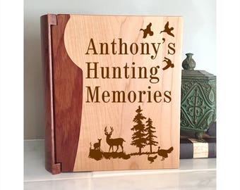 Personalized Hunting Memories Photo Album, Hunting Gift, Deer, Turkey, Duck, Elk Hunting, Hunting Decor, Hunting Memories Keepsake,