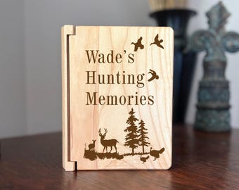Personalized Hunting Memories Small Photo Album, Hunting Gift, Deer, Turkey, Duck, Elk Hunting, Hunting Decor, Hunting Memories Keepsake,