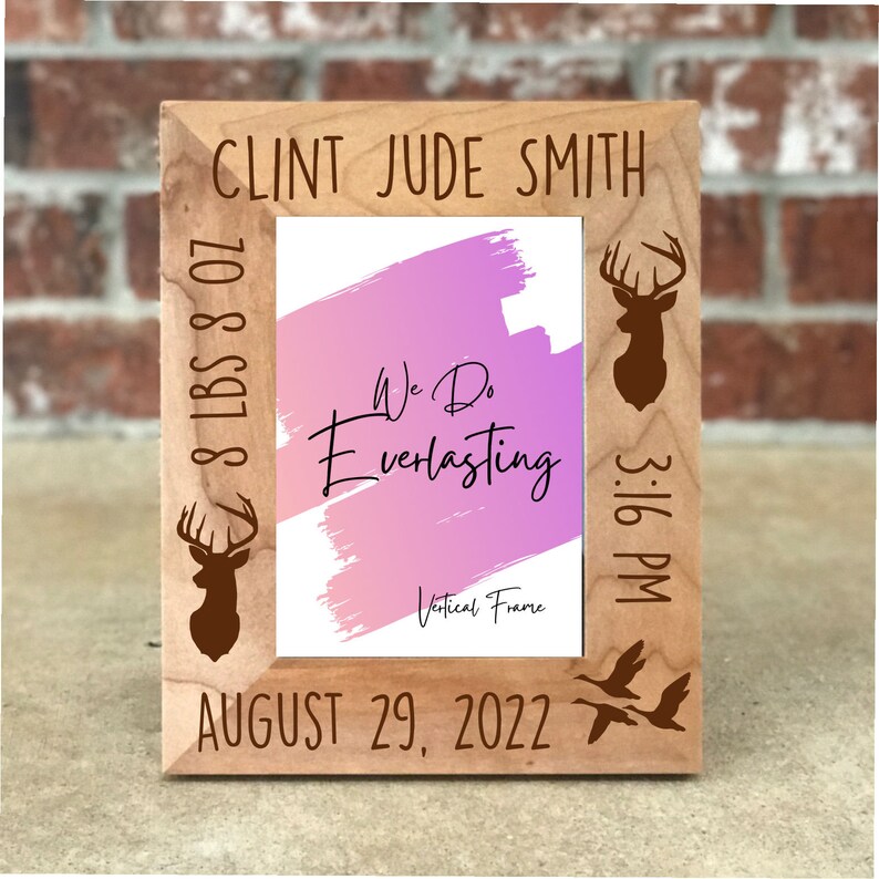Personalized Baby Picture Frame Baby Stat Picture Frame Etsy