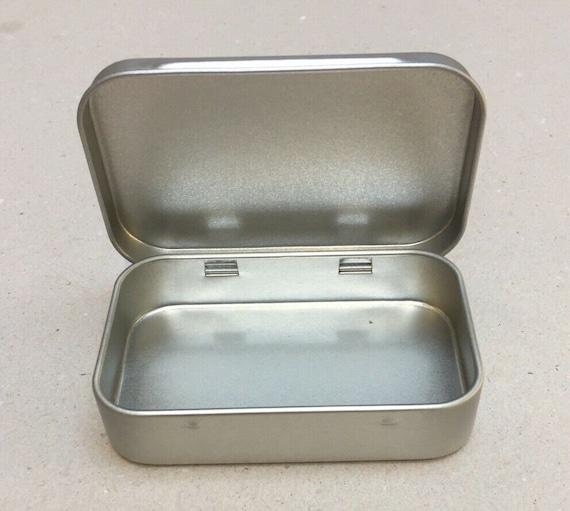 1 X 50ml Box, Storage Metal Tin, Cigarette Hinged Tin, Spices, Altoids  Wallet, Container, New