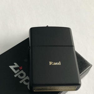 BLACK MATTE  Personalized Engraved Lighter (Best Man,Groomsmen, Father, Brother, Weddings, Birthdays).