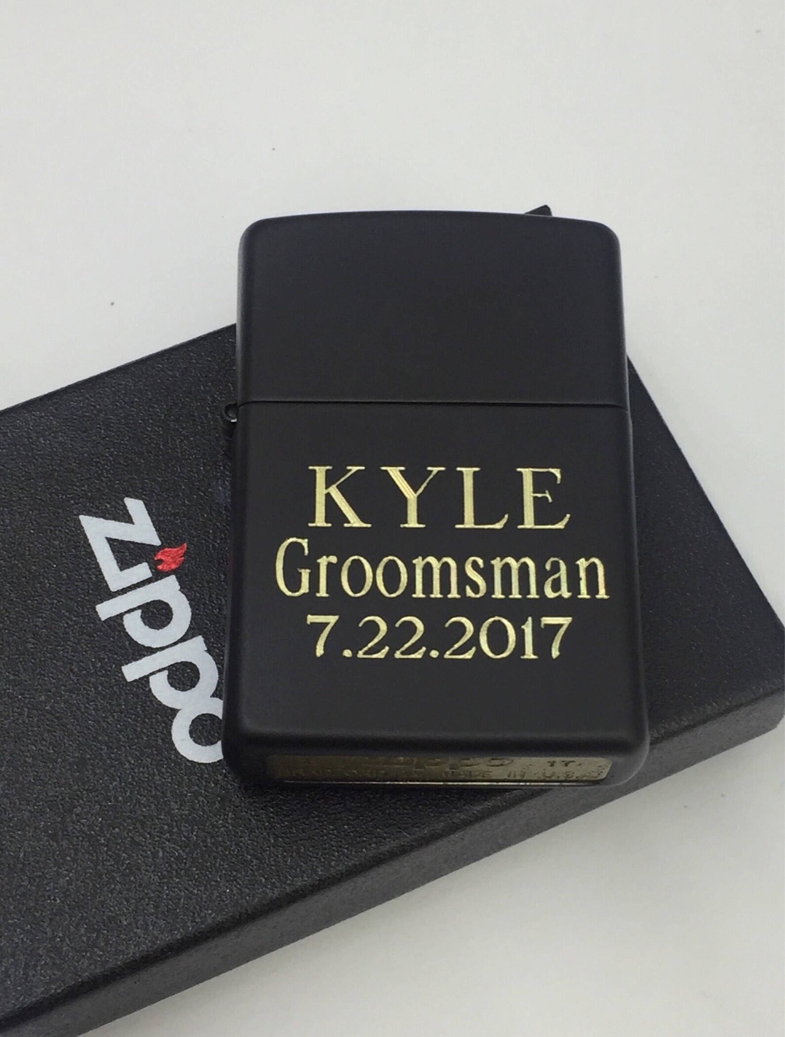 BLACK MATTE Personalized Zippo Lighter Engraved Lighter best Etsy