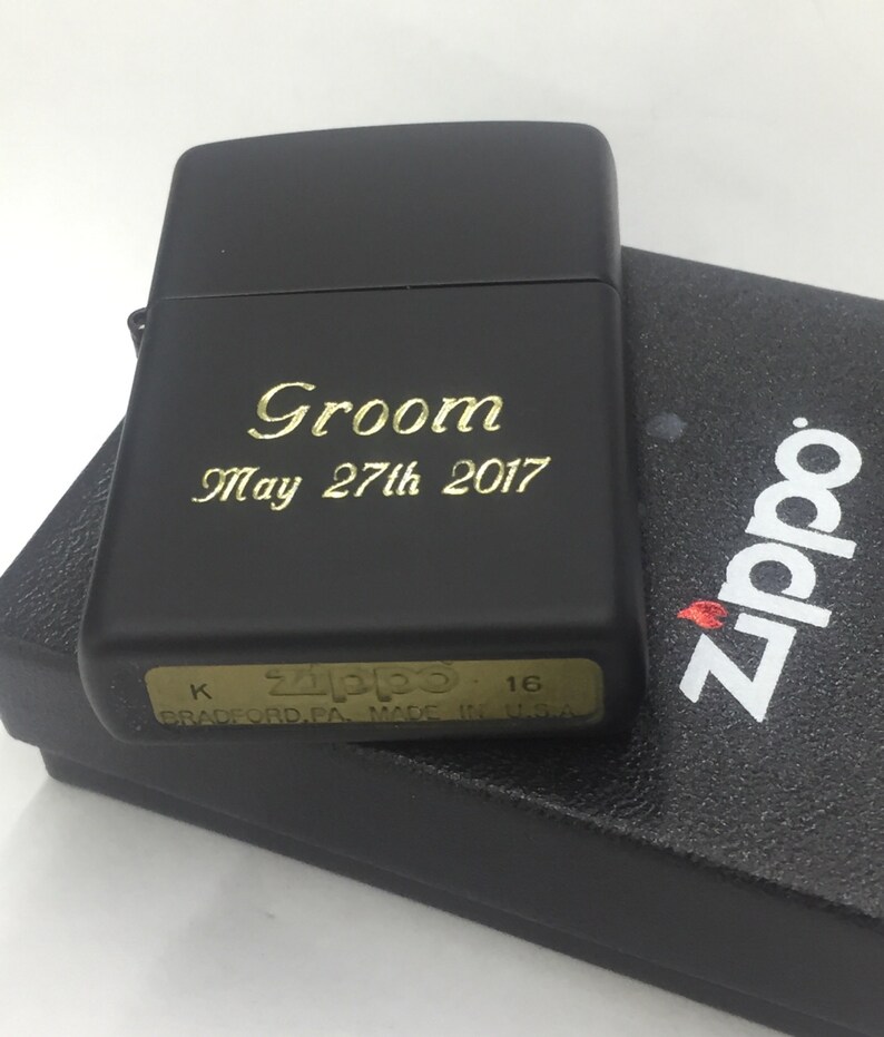 BLACK MATTE Personalized Zippo Lighter Engraved Lighter best Etsy