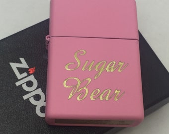 PINK  MATTE Zippo Lighter Personalized Zippo Lighter • Monogramed • Engraved Lighter (Birthdays/Weddings)