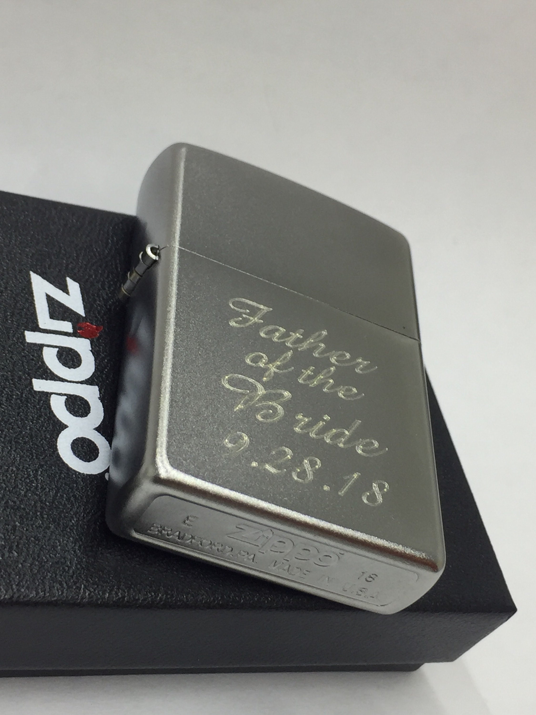 SATIN CHROME Personalized Zippo Lighter Lighter best Etsy