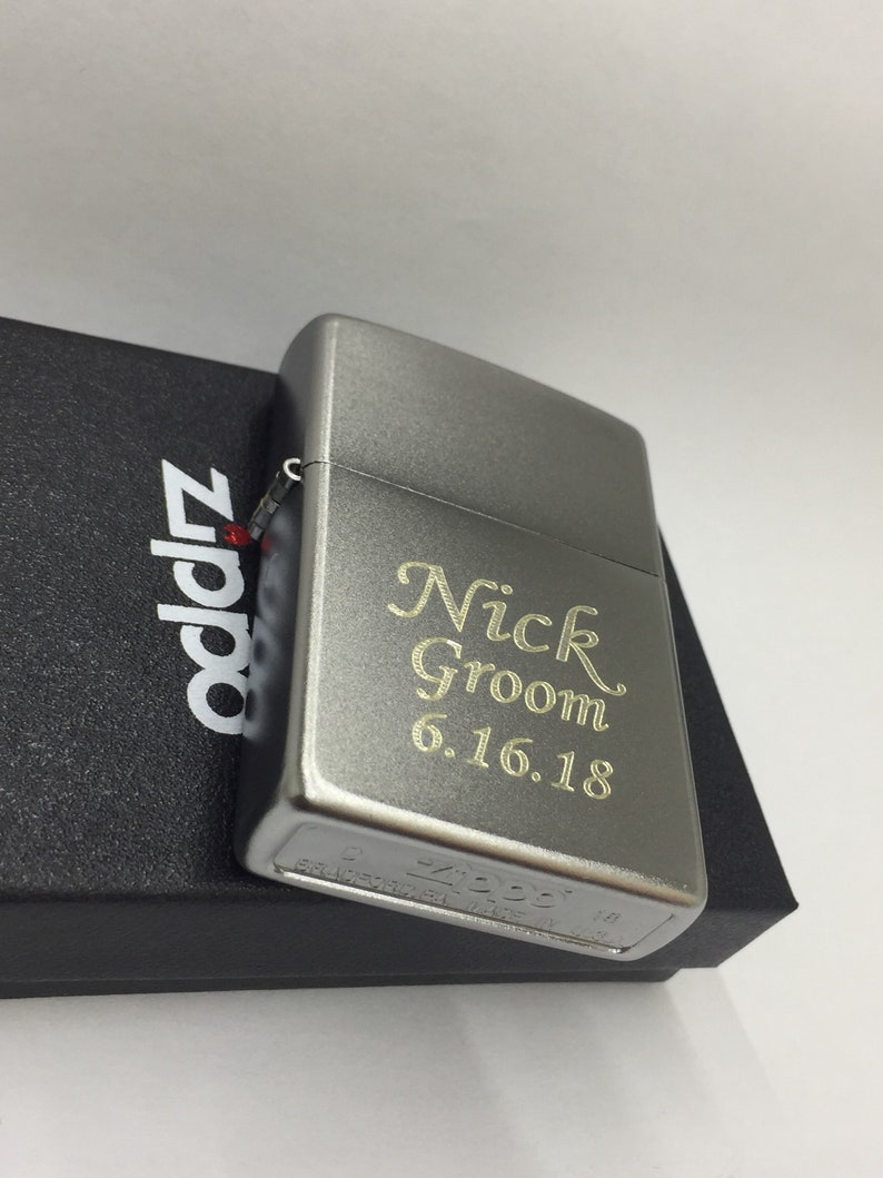 SATIN CHROME Personalized Engraved Zippo Lighter best Etsy UK