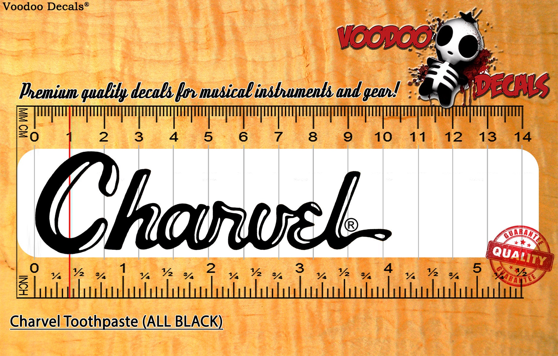 Charvel Toothpaste Headstock waterslide decal Etsy